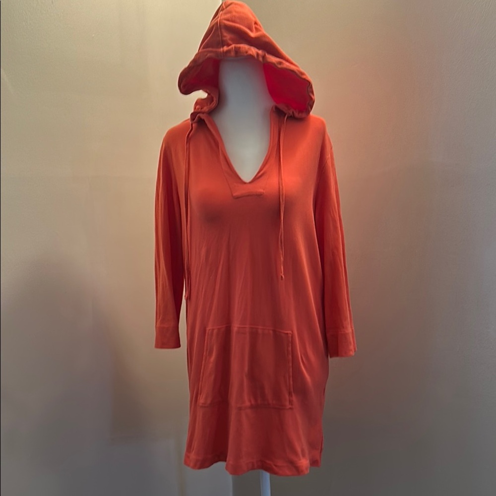 J. Crew Vibrant Orange Hooded Tunic